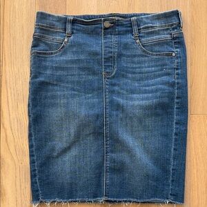 Liverpool Dark Blue Denim Pencil Skirt